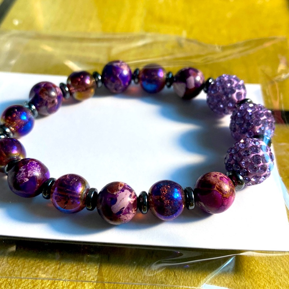 Genuine gemstone bracelet